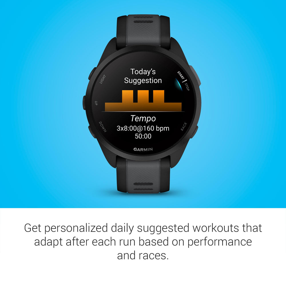 Garmin Forerunner 165 en uso durante entrenamiento, integración con rutina diaria