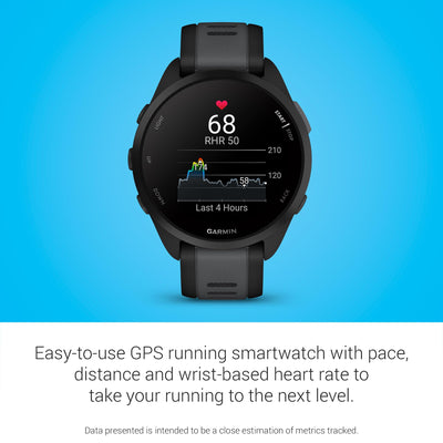 Garmin Forerunner 165 mapa GPS en pantalla, navegación precisa en ruta