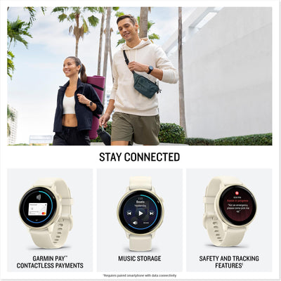 Garmin vívoactive 6 rear sensors capturing heart rate for continuous monitoring