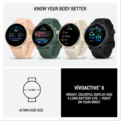 Garmin vívoactive 6 lifestyle image outdoors demonstrating everyday use