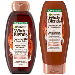 Garnier Whole Blends frente del envase mostrando diseño y beneficios inmediatos