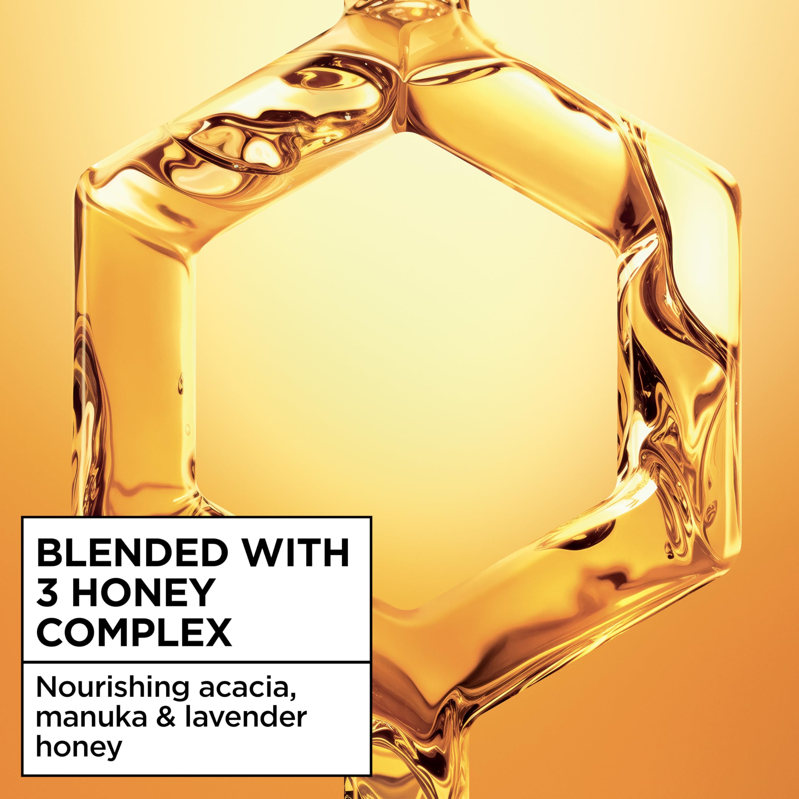 Garnier Whole Blends miel y propóleos resaltando ingredientes nutritivos