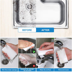 garvonti esponja en uso limpiando lavabo sin químicos fuertes