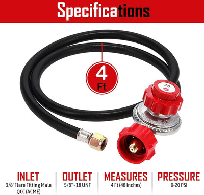 Gas One 2109-RED perilla roja de ajuste que facilita controlar la presión