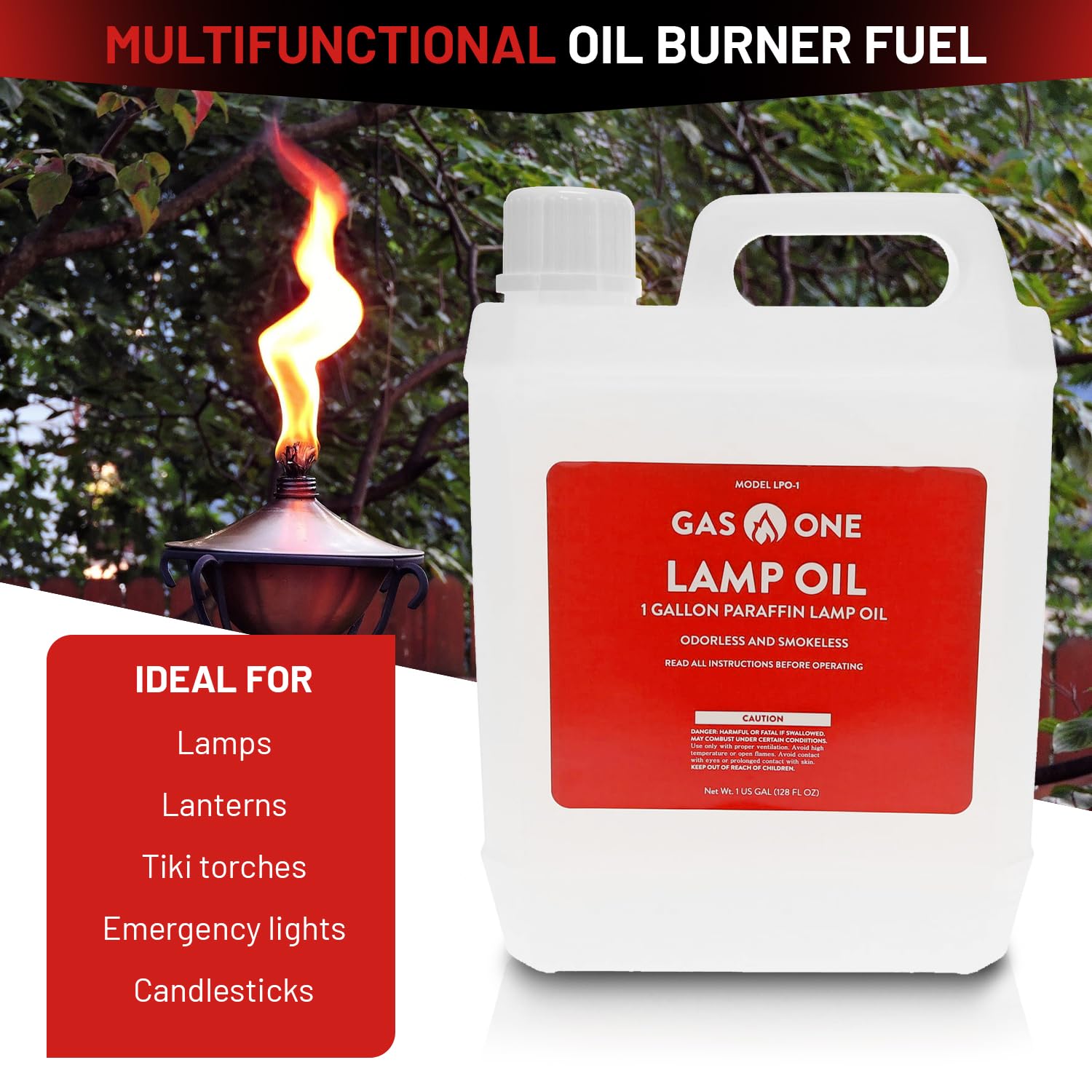 Gas One etiqueta con instrucciones y advertencias para uso seguro