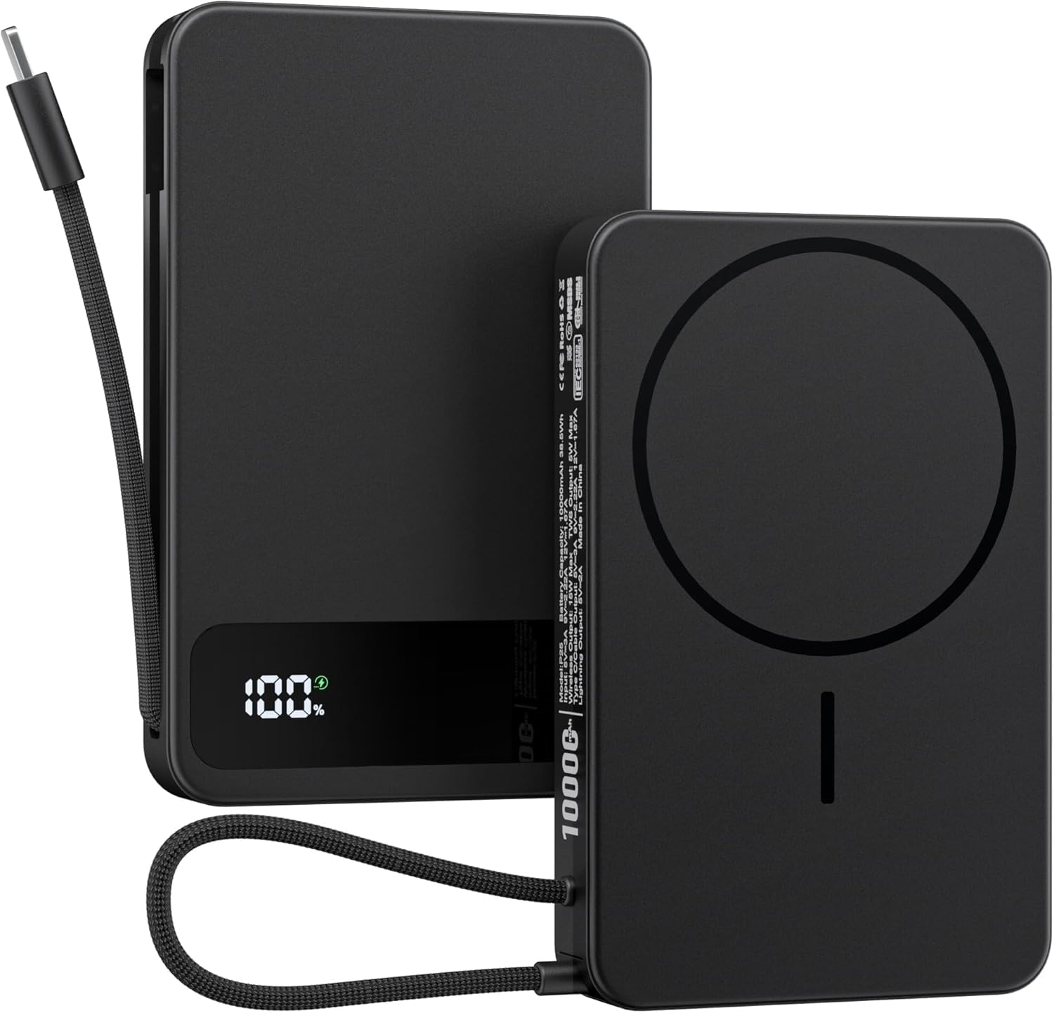 Gatatol front view showing compact power bank and magnetic pad for portable convenience