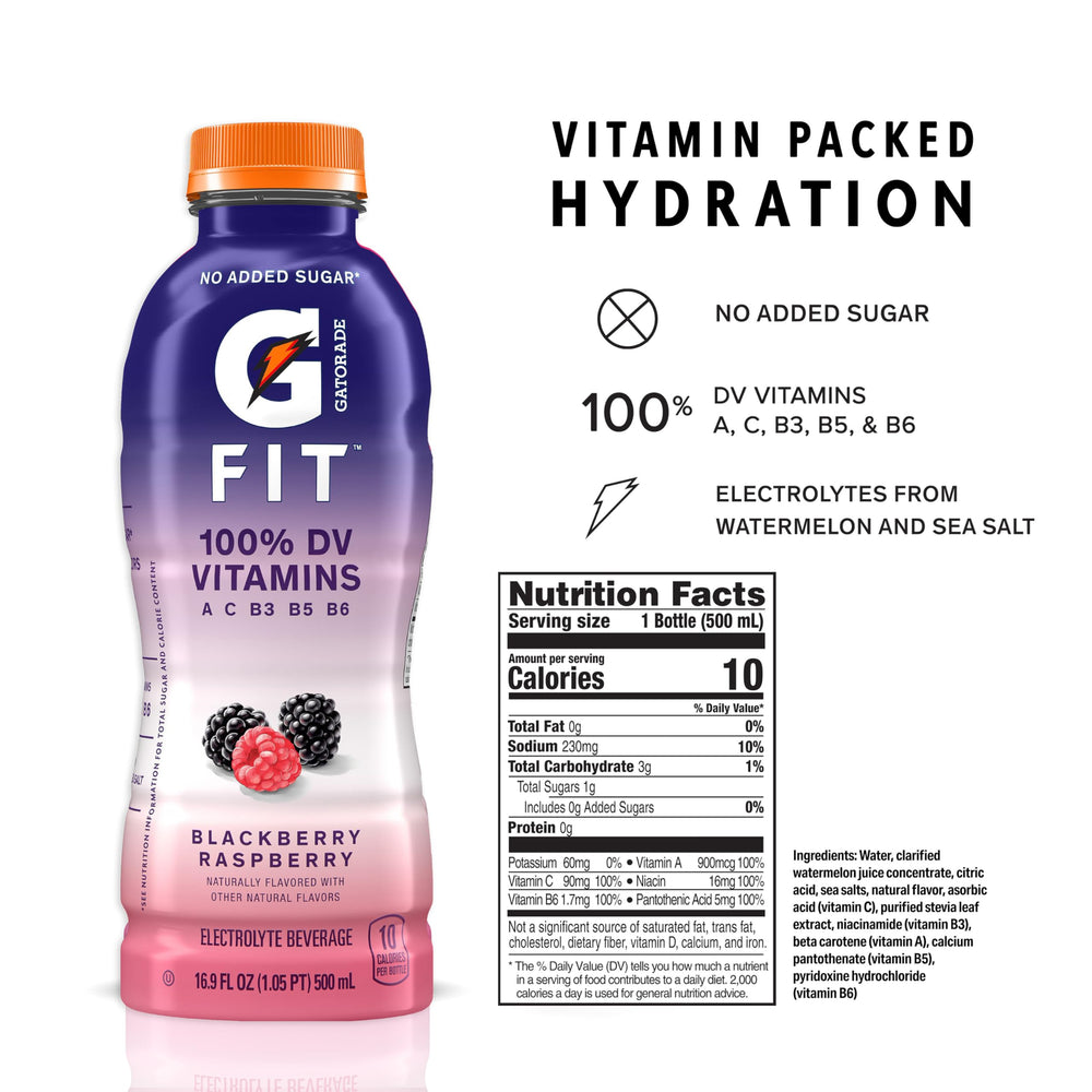 Persona sosteniendo una botella de Gatorade Fit para hidratación rápida tras ejercicio