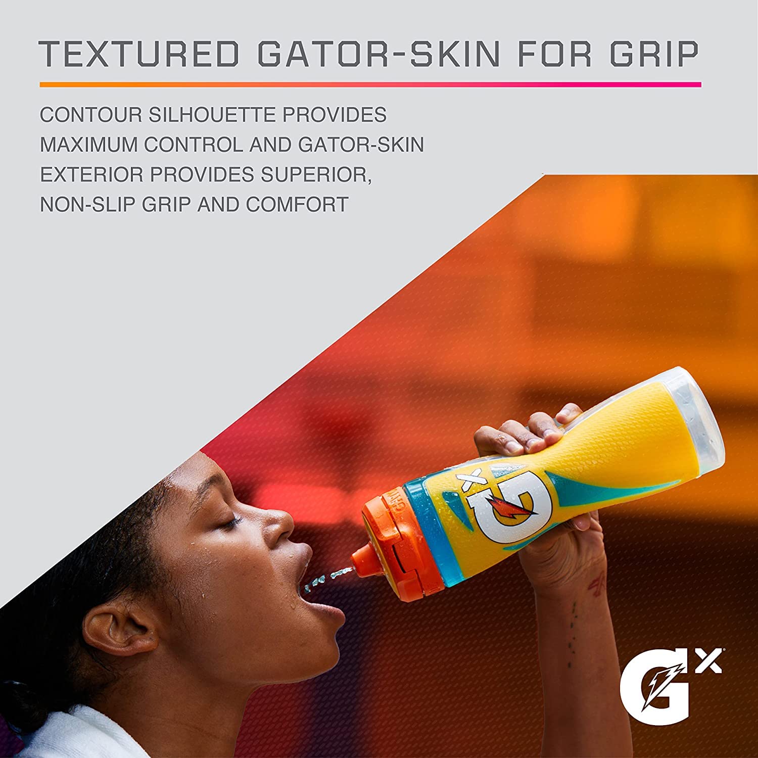 Gatorade acabado Marble White mostrando textura y resistencia a marcas