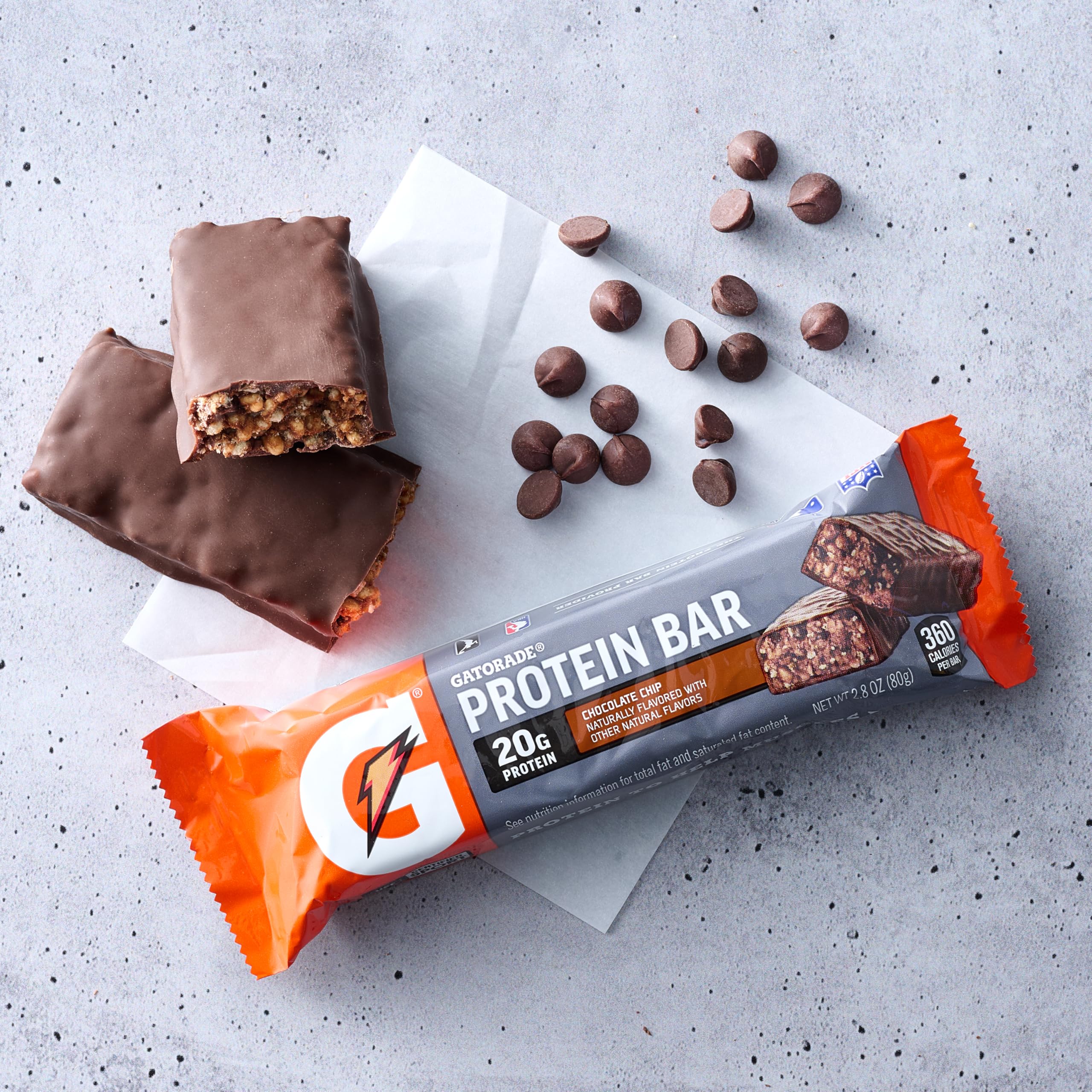 Gatorade bar cross-section exposing texture and protein-rich interior