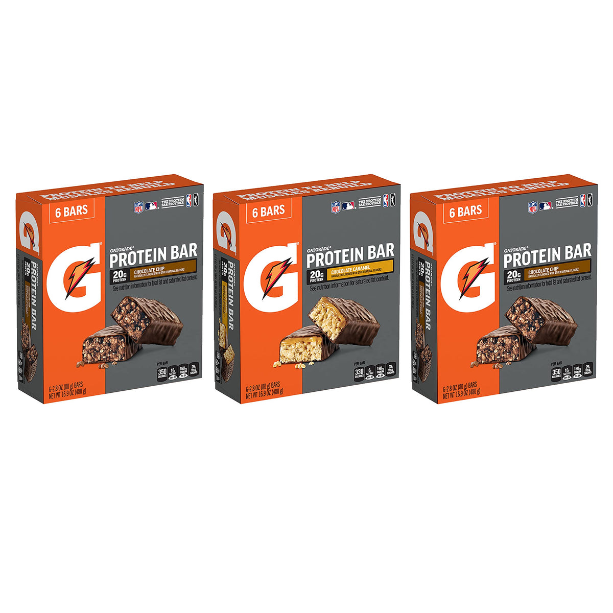 Gatorade front packaging showing 18-count variety pack and recovery focus