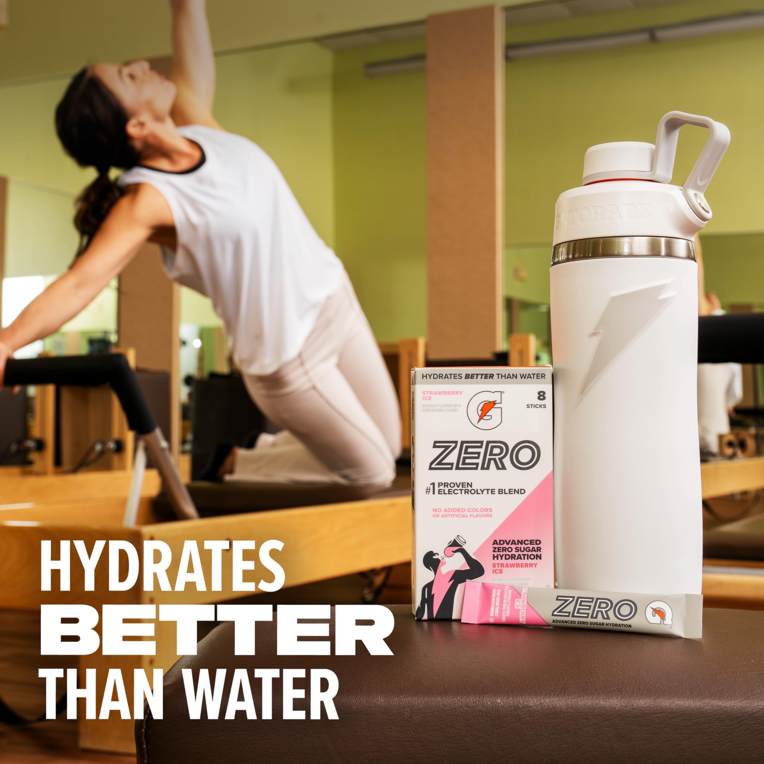 Gatorade Zero etiqueta de ingredientes destacando sodio y potasio para rehidratación