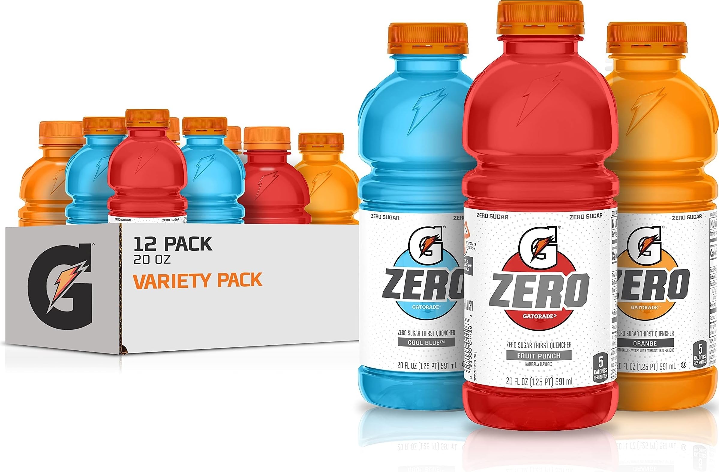 Gatorade botella pack 12 frente mostrando variedad y conveniencia