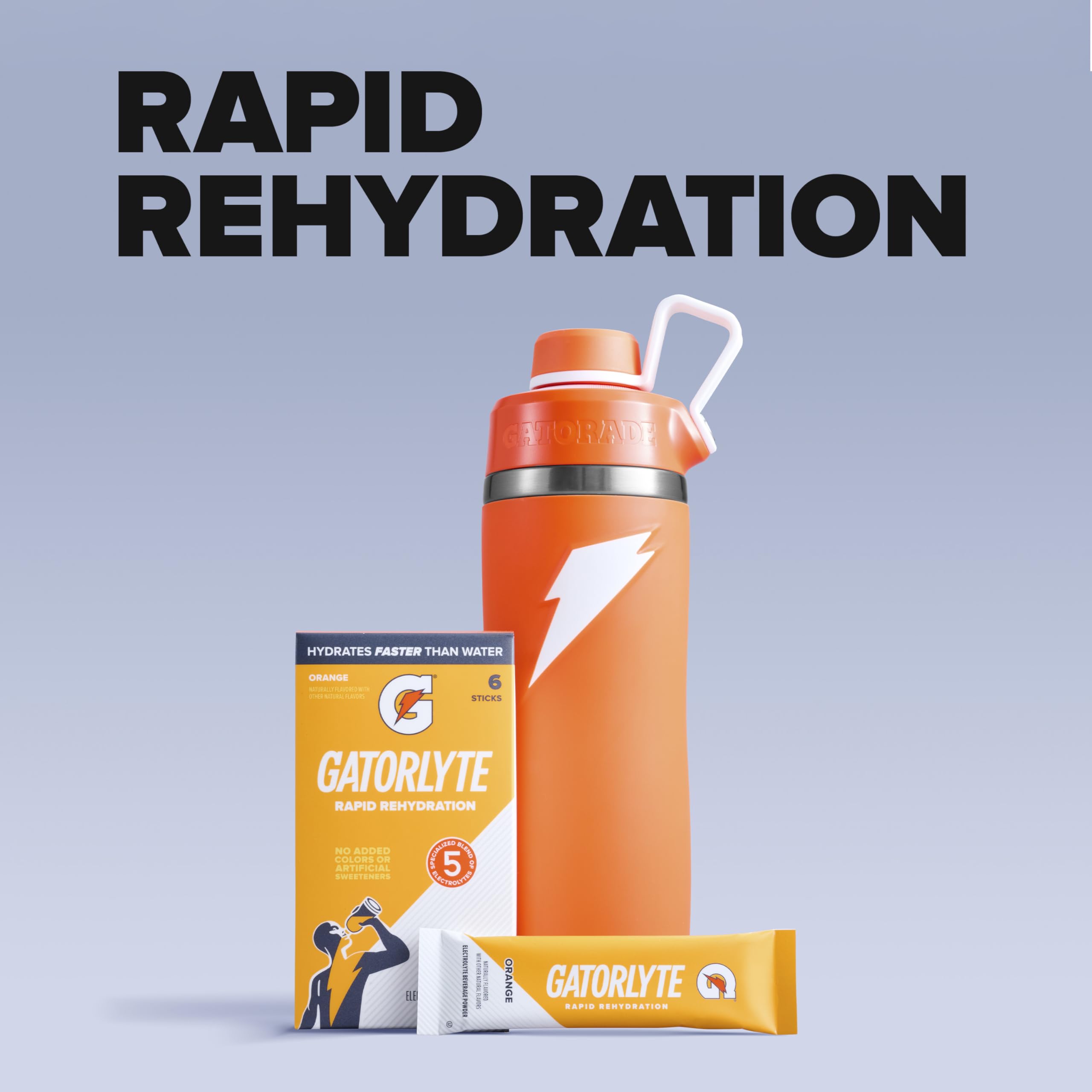 Gatorlyte bebida preparada en botella 500 ml, hidratación lista para beber