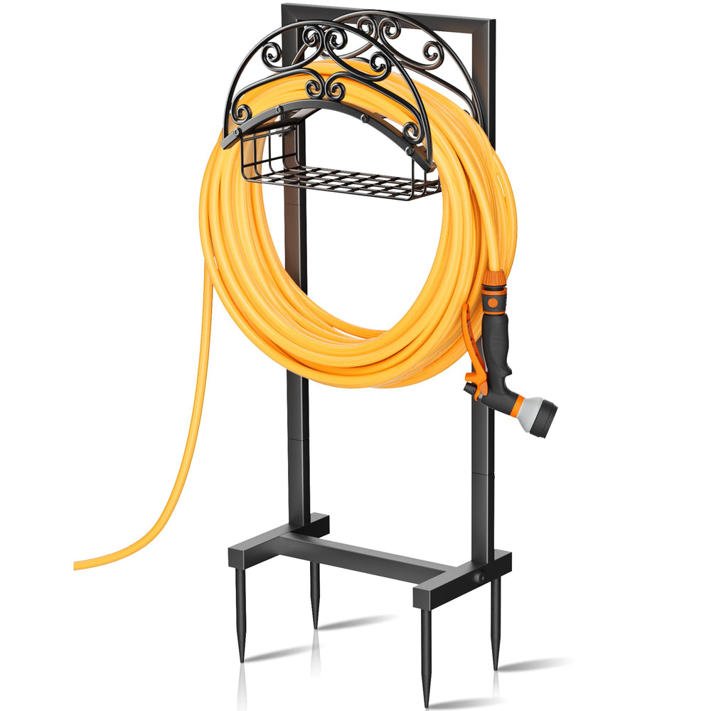 Gayuteay soporte frontal con cesta mostrando manguera ordenada y fácil acceso