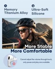 Gcioii ear hooks in use on runner, stable stay-in-ear benefit during movement
