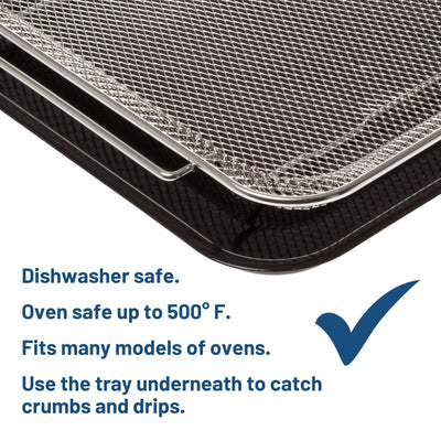 GE basket inside an oven illustrating fit and family-size cooking capacity