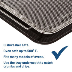 GE basket inside an oven illustrating fit and family-size cooking capacity