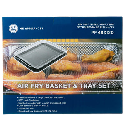 GE tray detail capturing crumb catcher design to reduce oven mess