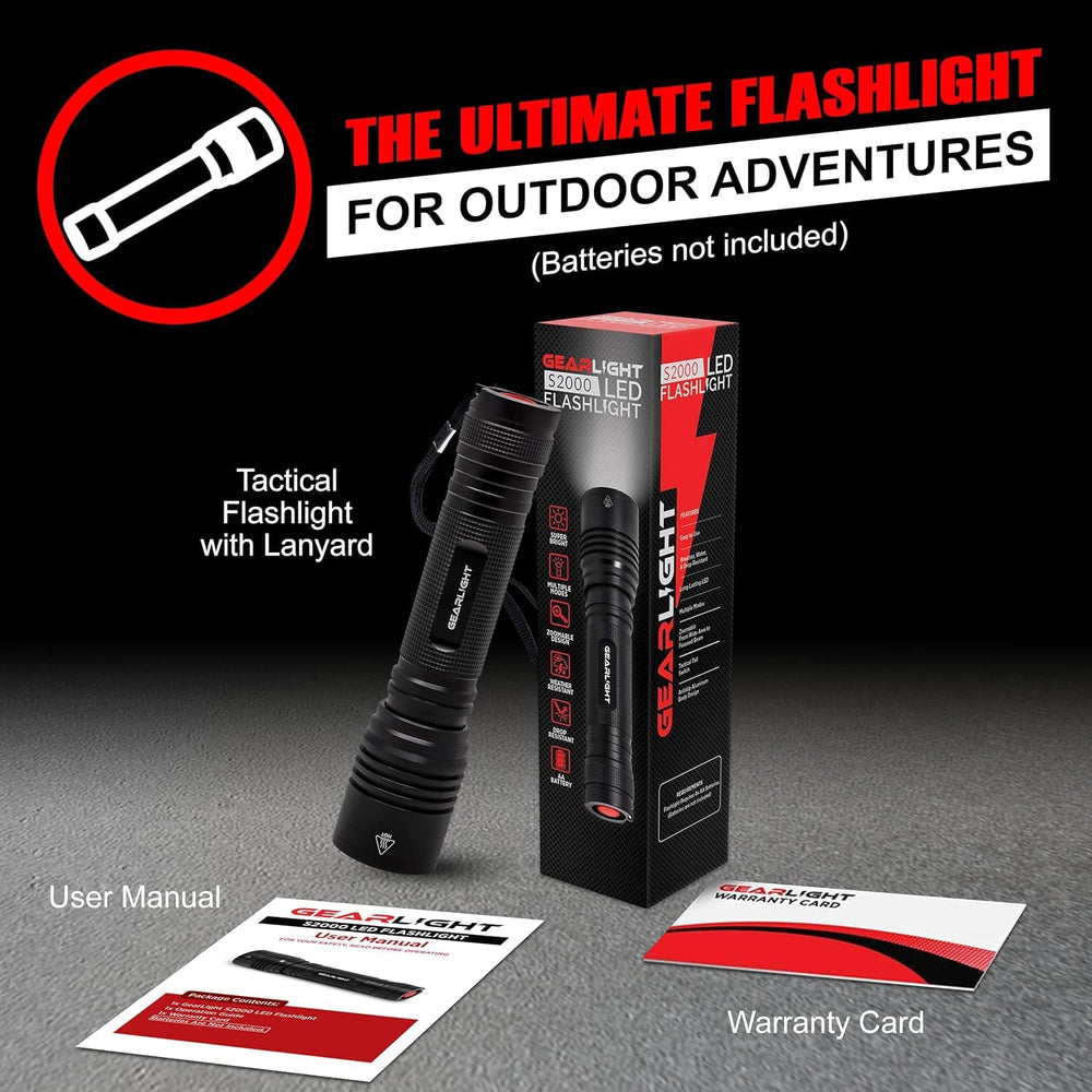 GearLight wide-beam lighting a campsite for improved area visibility