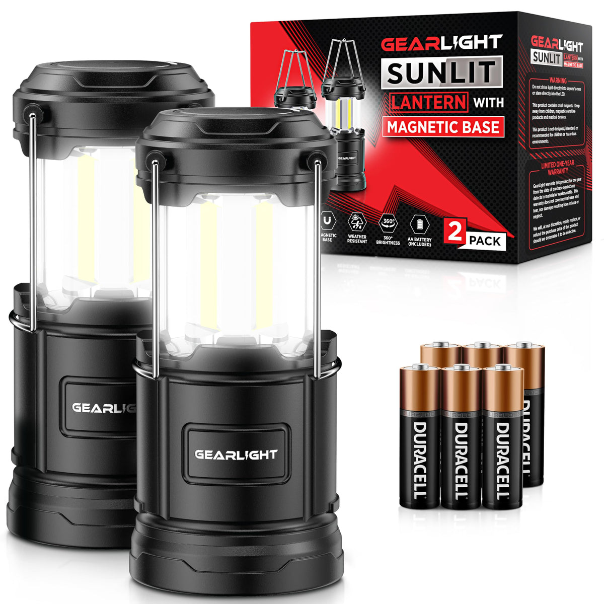 GearLight linterna frente del paquete mostrando diseño y función inmediata