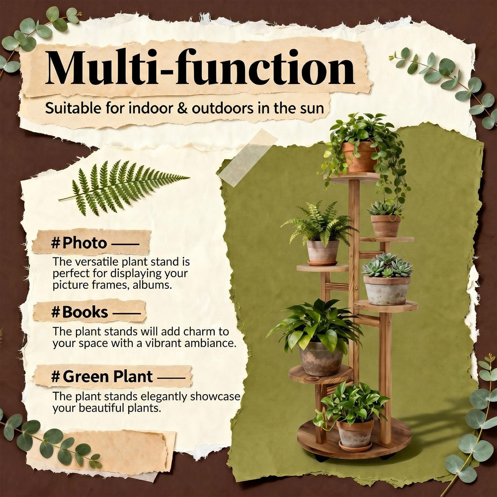 GEEBOBO plant stand with wheels moved easily for flexible placement