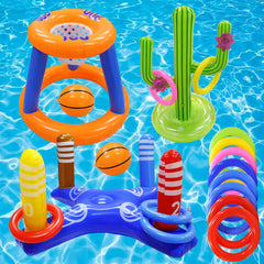 GEMLE aro de baloncesto inflable, diversión grupal en piscina