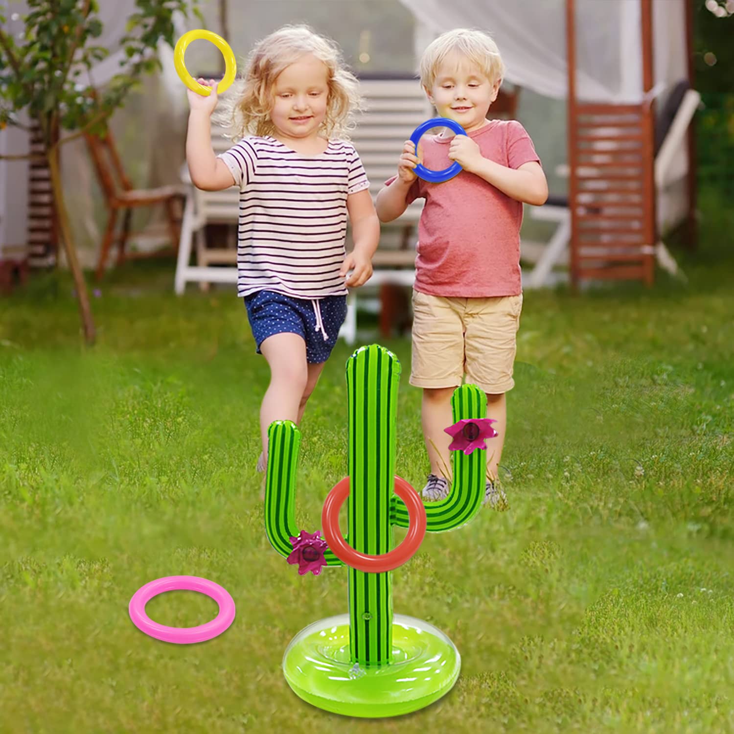 GEMLE cactus inflable como objetivo, entretenimiento familiar seguro