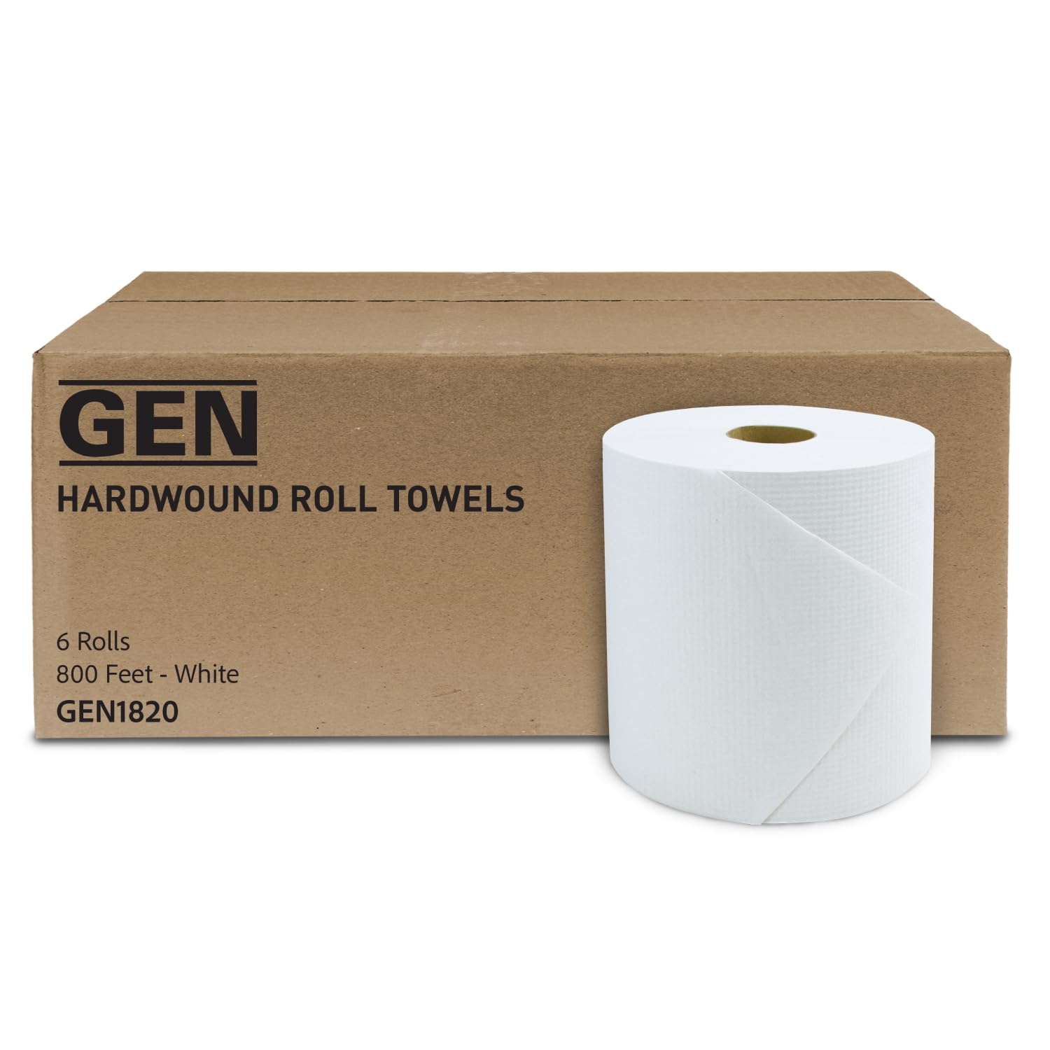 GEN rollo frontal blanco muestra el ancho y longitud para ahorro
