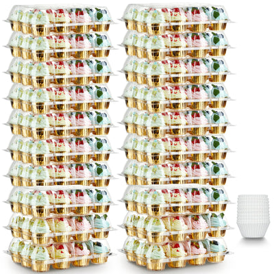 Gencywe vista frontal del estuche mostrando 12 cavidades, presenta y protege cupcakes