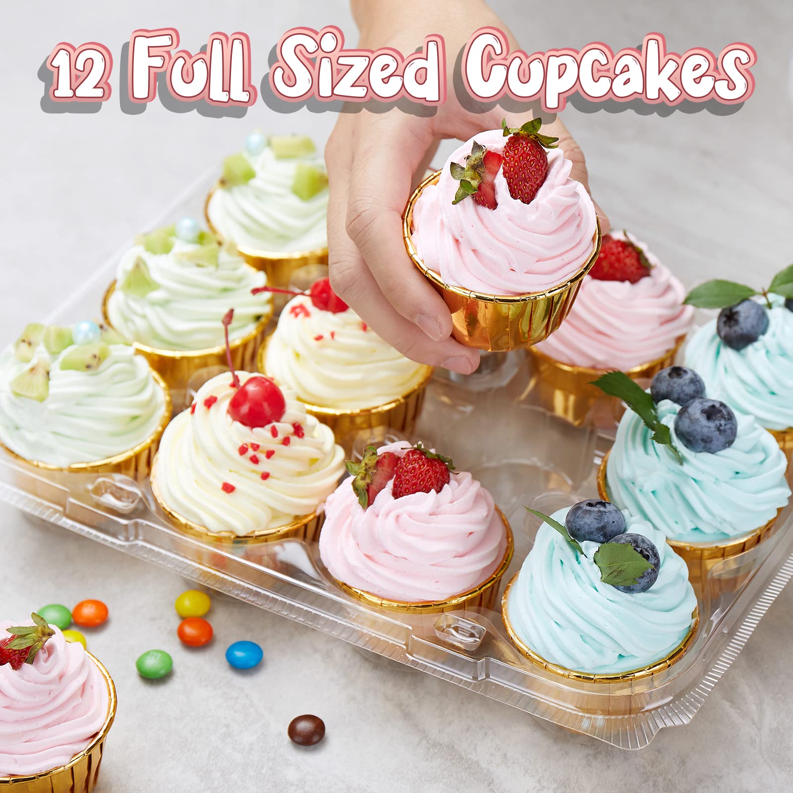 Gencywe paquete de 240 cápsulas incluidas para acomodar cupcakes sin ensuciar
