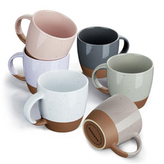 Gencywe tazas morandi vista frontal, colores distintos para identificar la taza
