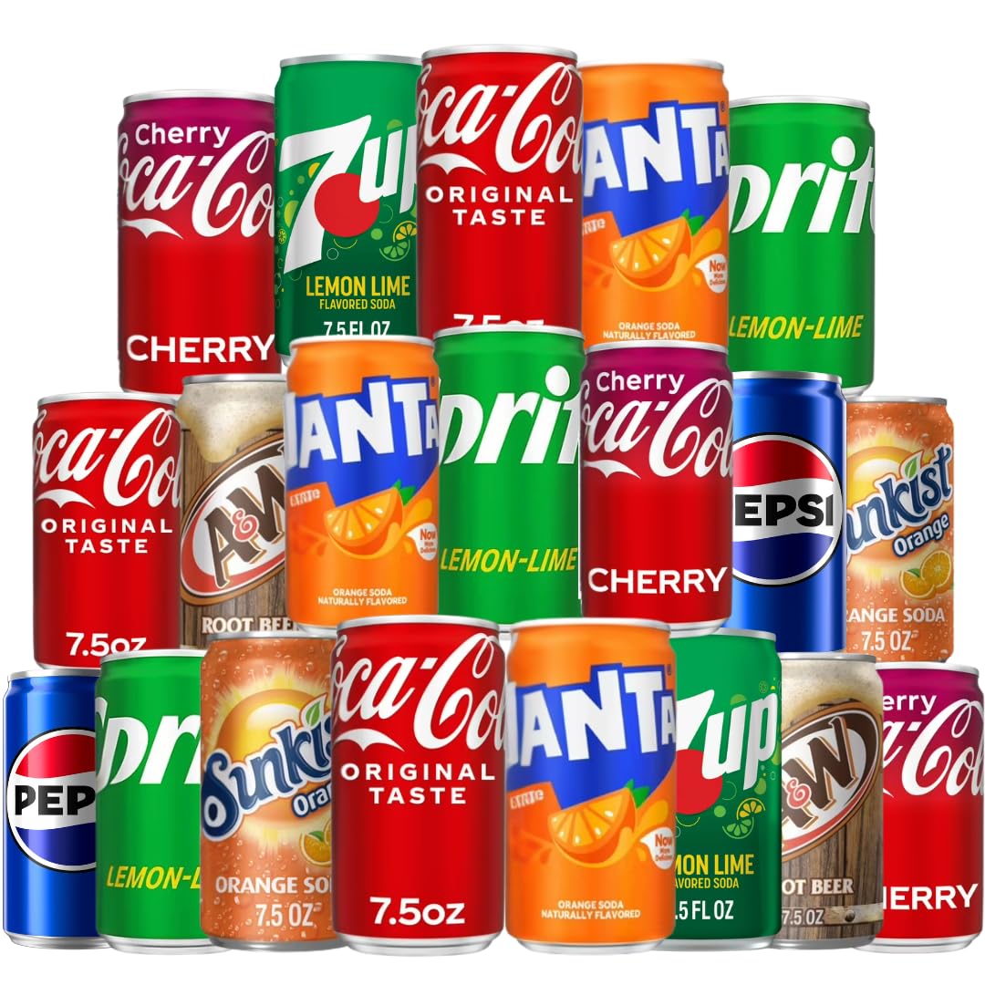 Generic lata frontal mini soda mostrando la variedad y conveniencia