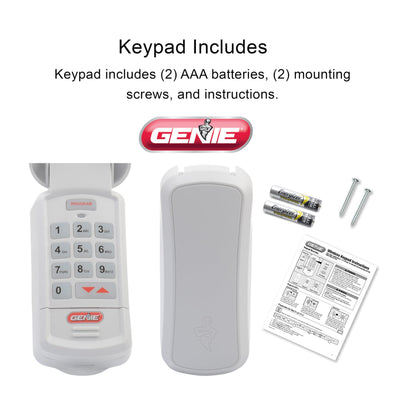 Genie close-up of backlit buttons providing easy nighttime PIN entry