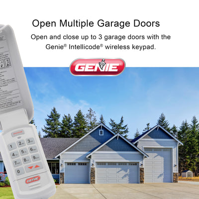 Genie flip-up cover protecting keypad from weather for long-term durability