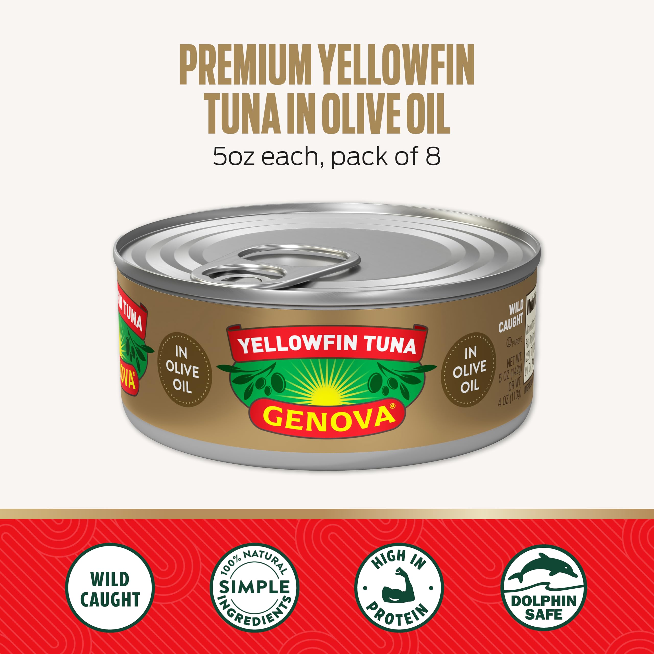 Genova detalle de textura del yellowfin en aceite, aspecto jugoso y carnoso
