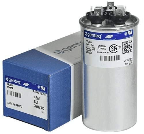 Genteq condensador c3455r frontal mostrando carcasa y beneficios de reemplazo OEM