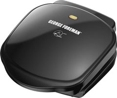 George Foreman vista frontal compacta mostrando diseño y ahorro de espacio
