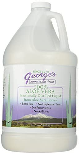 George's aloe texture close-up showing smooth liquid consistency and purity