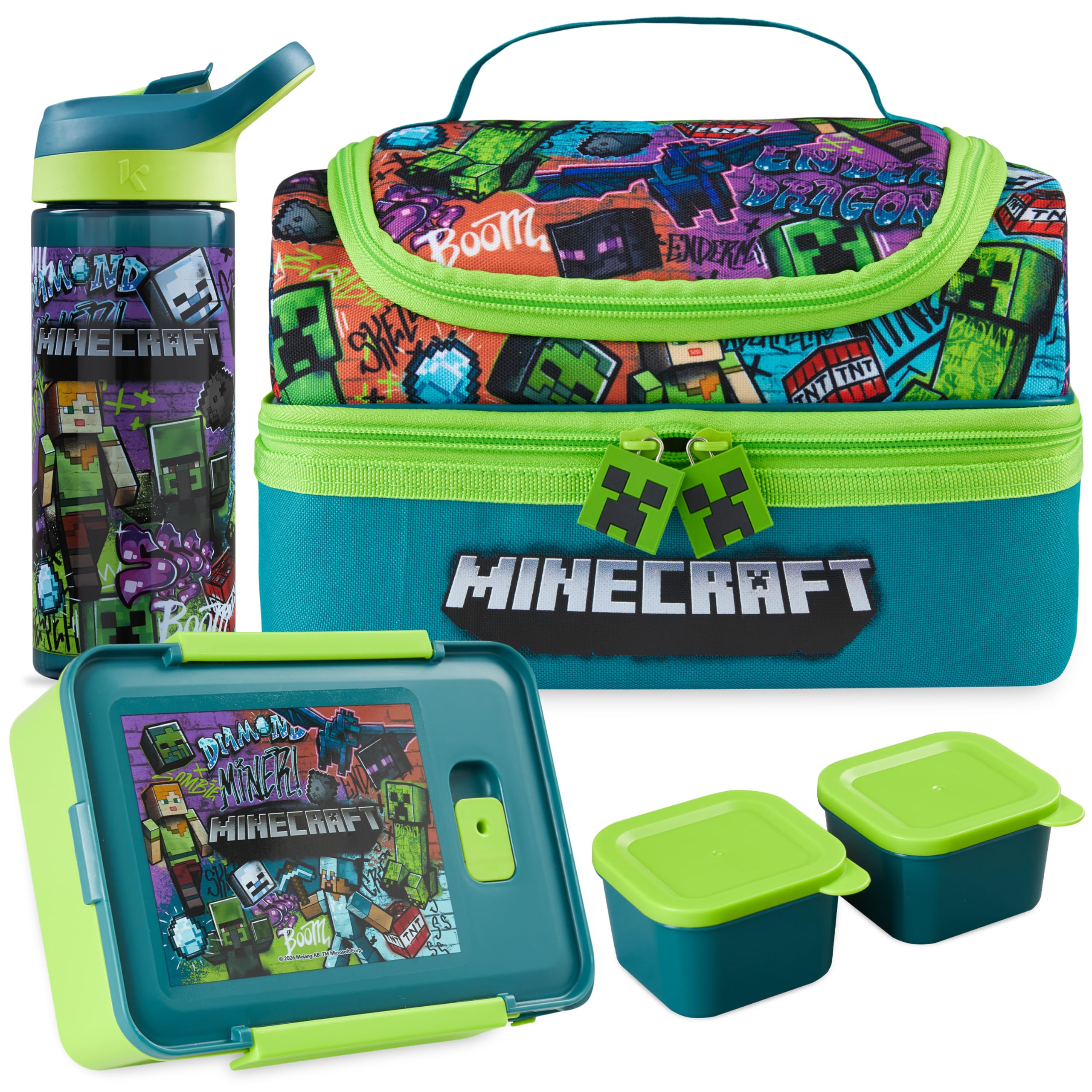 Get Trend bolsa Minecraft frente mostrada con diseño y asa resistente