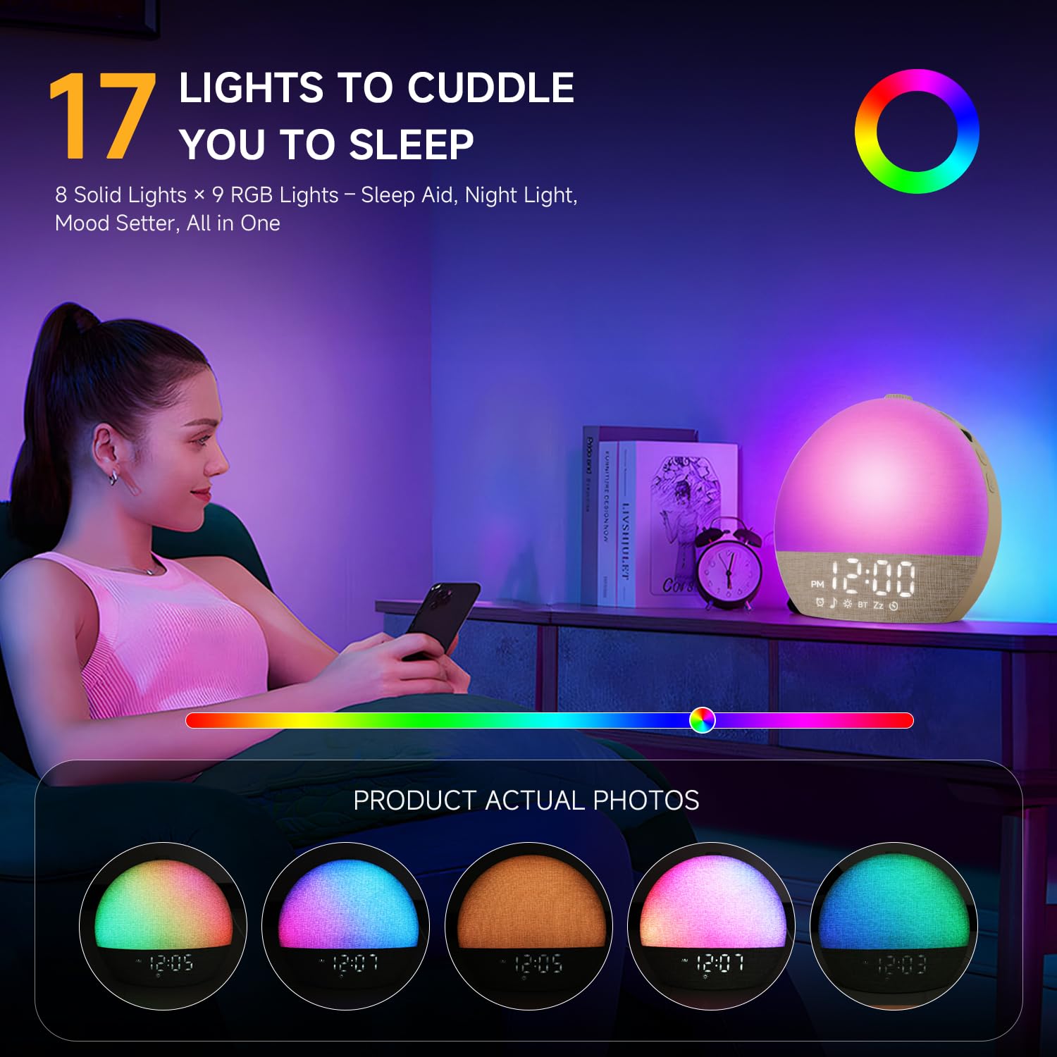 Geuuap en dormitorio como luz nocturna creando ambiente relajante