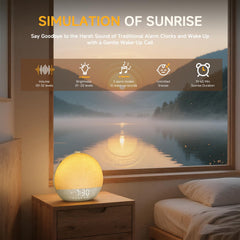 Geuuap simulación de amanecer encendida para un despertar natural