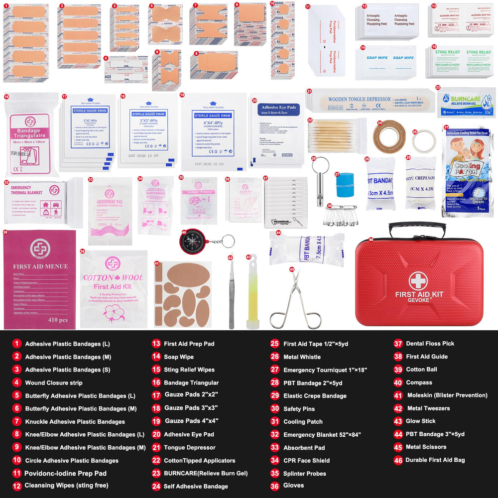 Gevoke interior con cinco compartimentos transparentes para localizar suministros