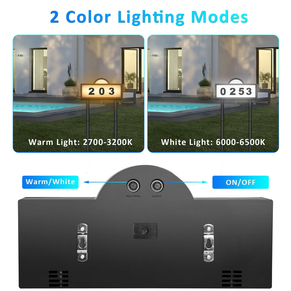 GEYUEYA Home numeric templates and peel-and-stick numbers for easy customization