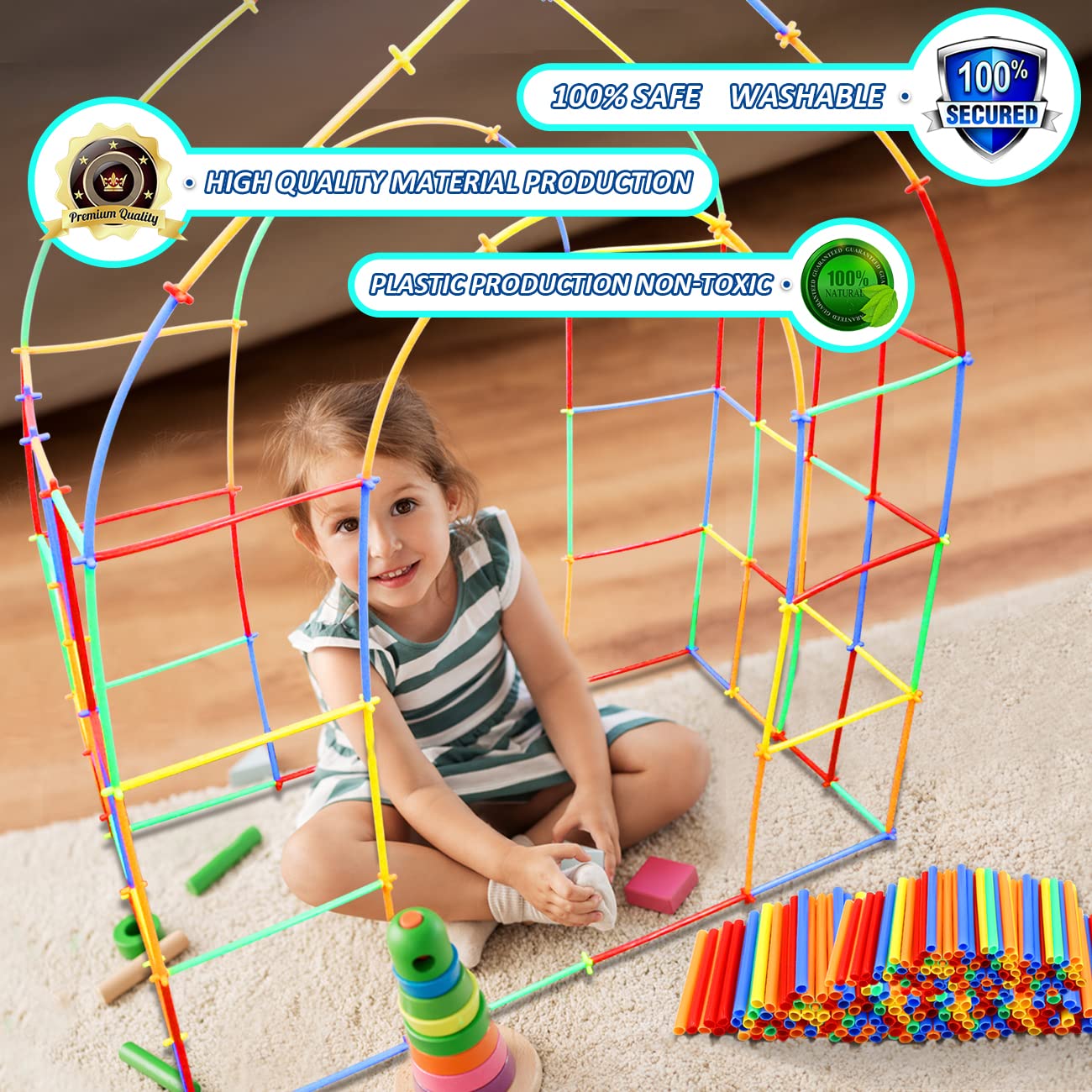 Ggiibro hand holding pieces illustrating child-sized components and safety