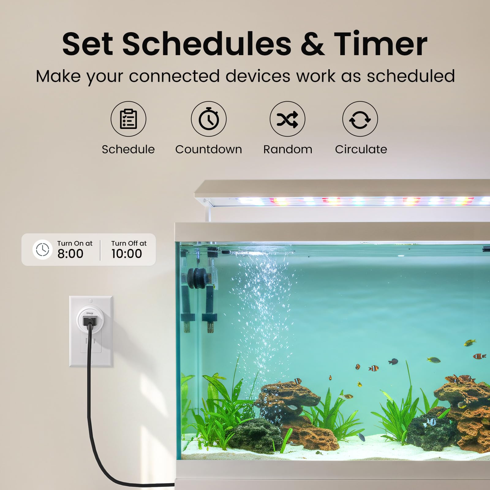 GHome Smart en uso controlando lámpara del salón mediante app