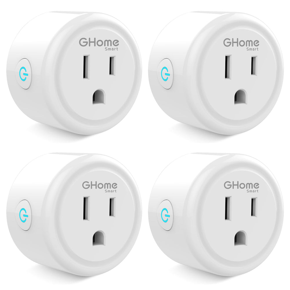 GHome Smart enchufe frontal mostrando diseño compacto y fácil instalación