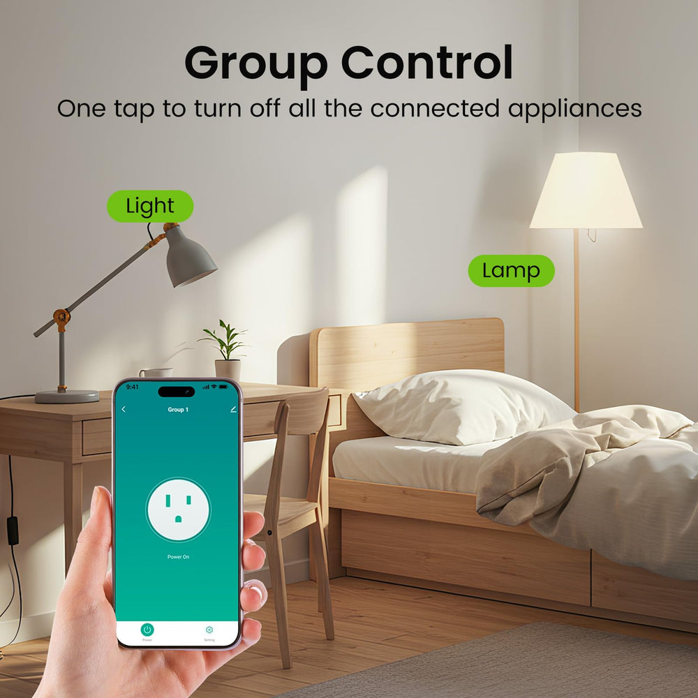 GHome Smart pantalla de la app GHome mostrando temporizadores y grupos