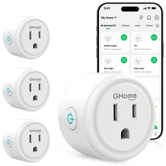GHome Smart front view showing compact smart plug and easy installation benefit