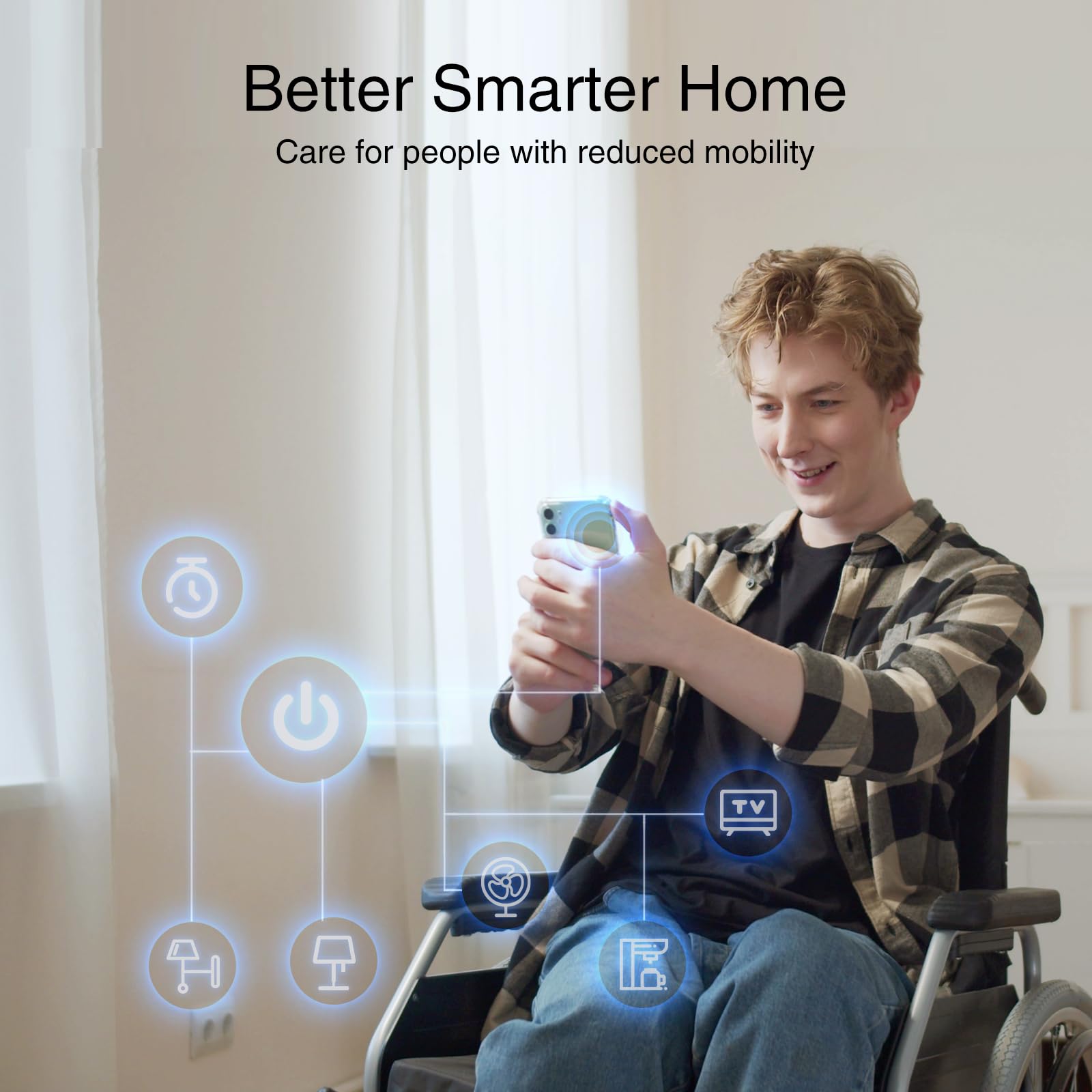 GHome Smart grouped devices in living room showing single-tap group control