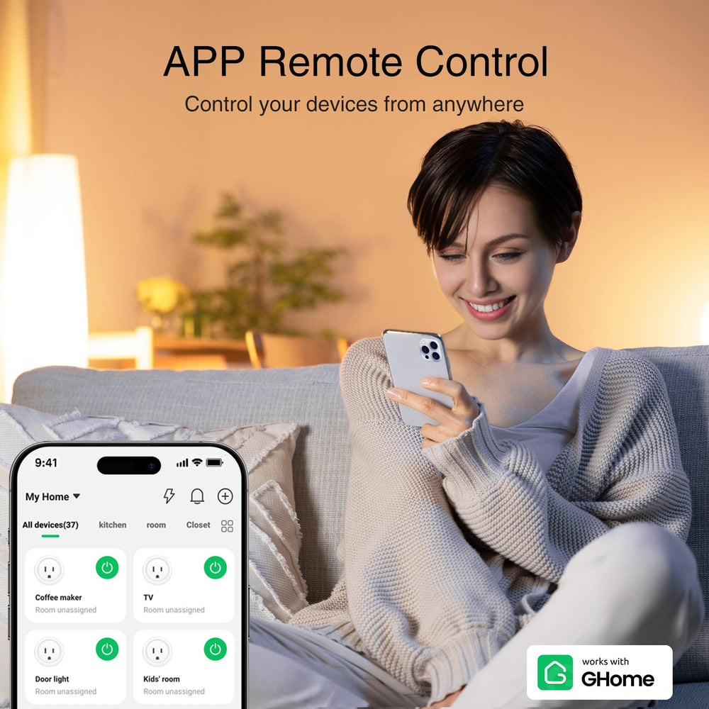 GHome Smart side profile highlighting slim design for tight outlet spaces